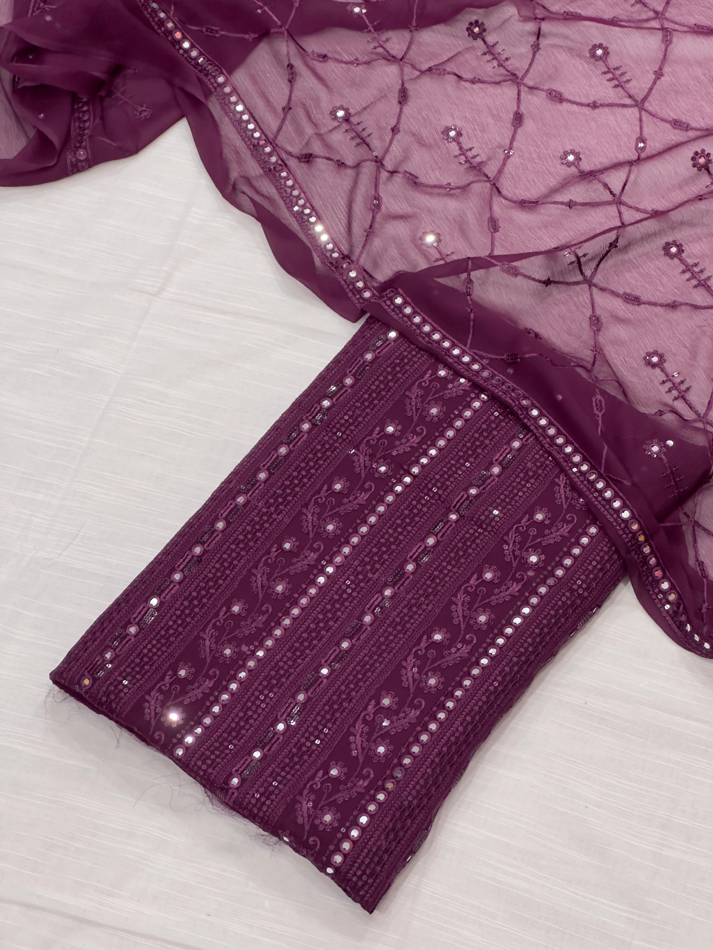 Zouq Chiffoun Pure China Crinkle  unstitch