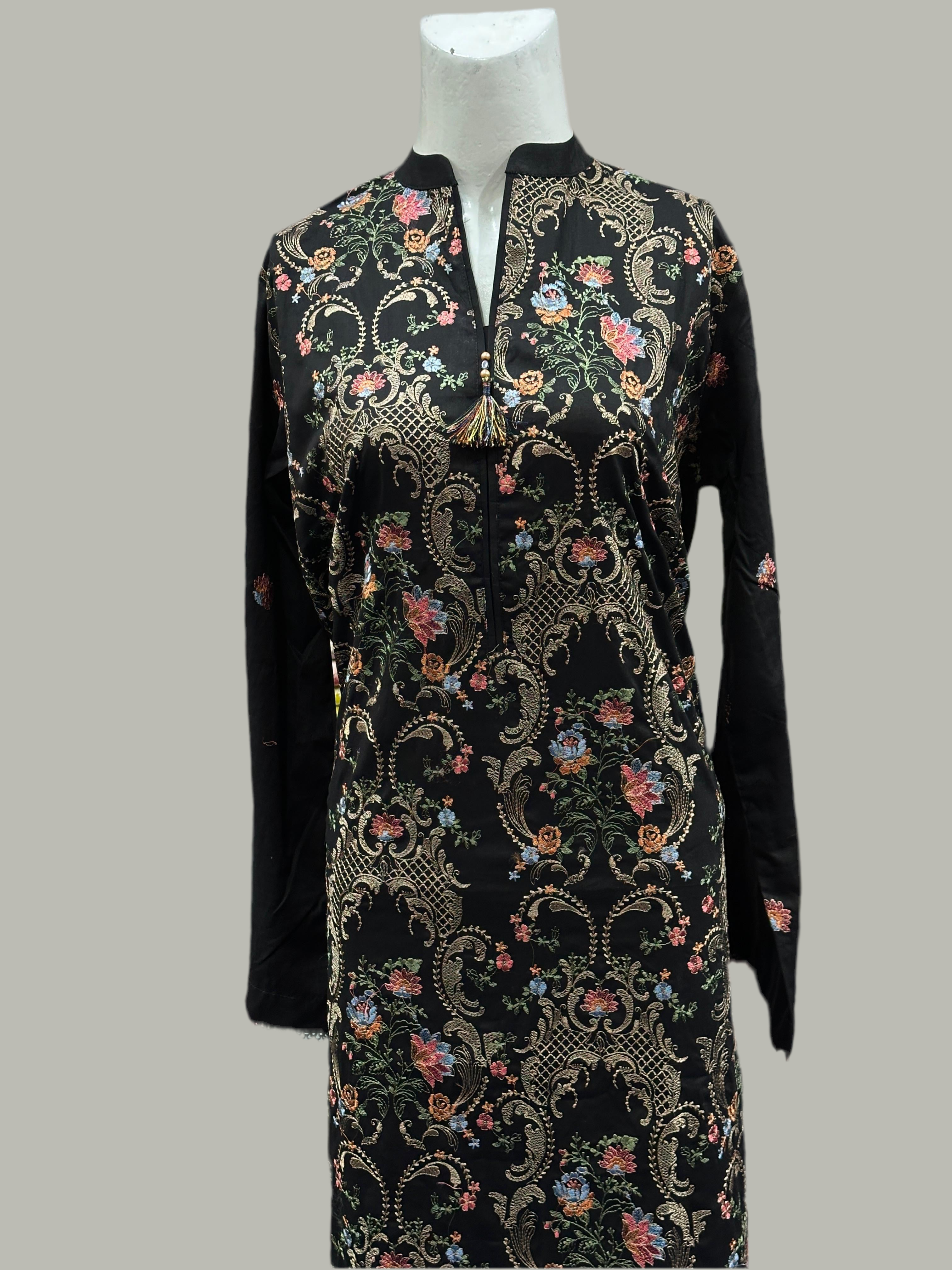 Ebonique Black Embroidered Lawn 2Pc