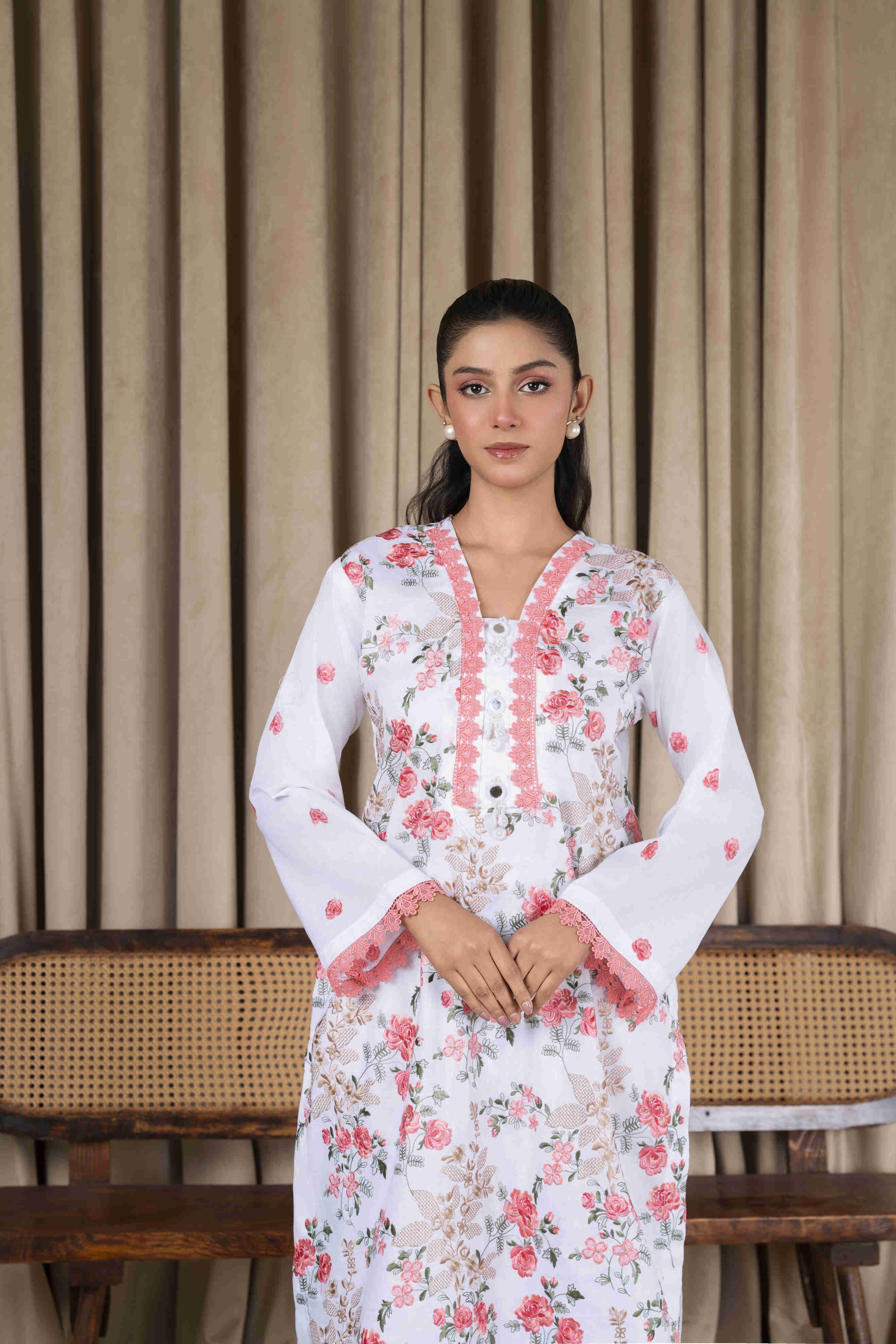 White Embroidered Lawn