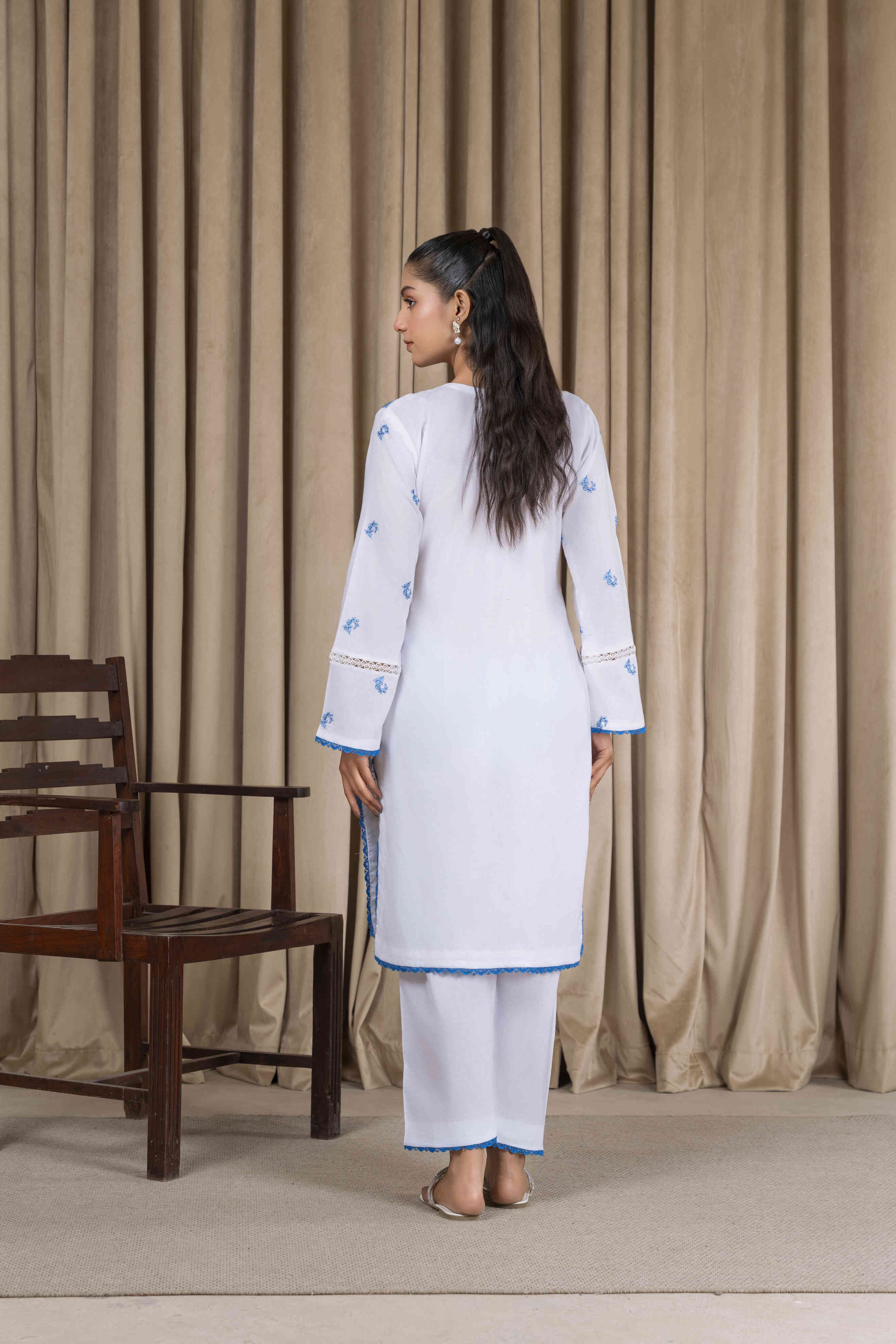 White-4 Embroidered Lawn