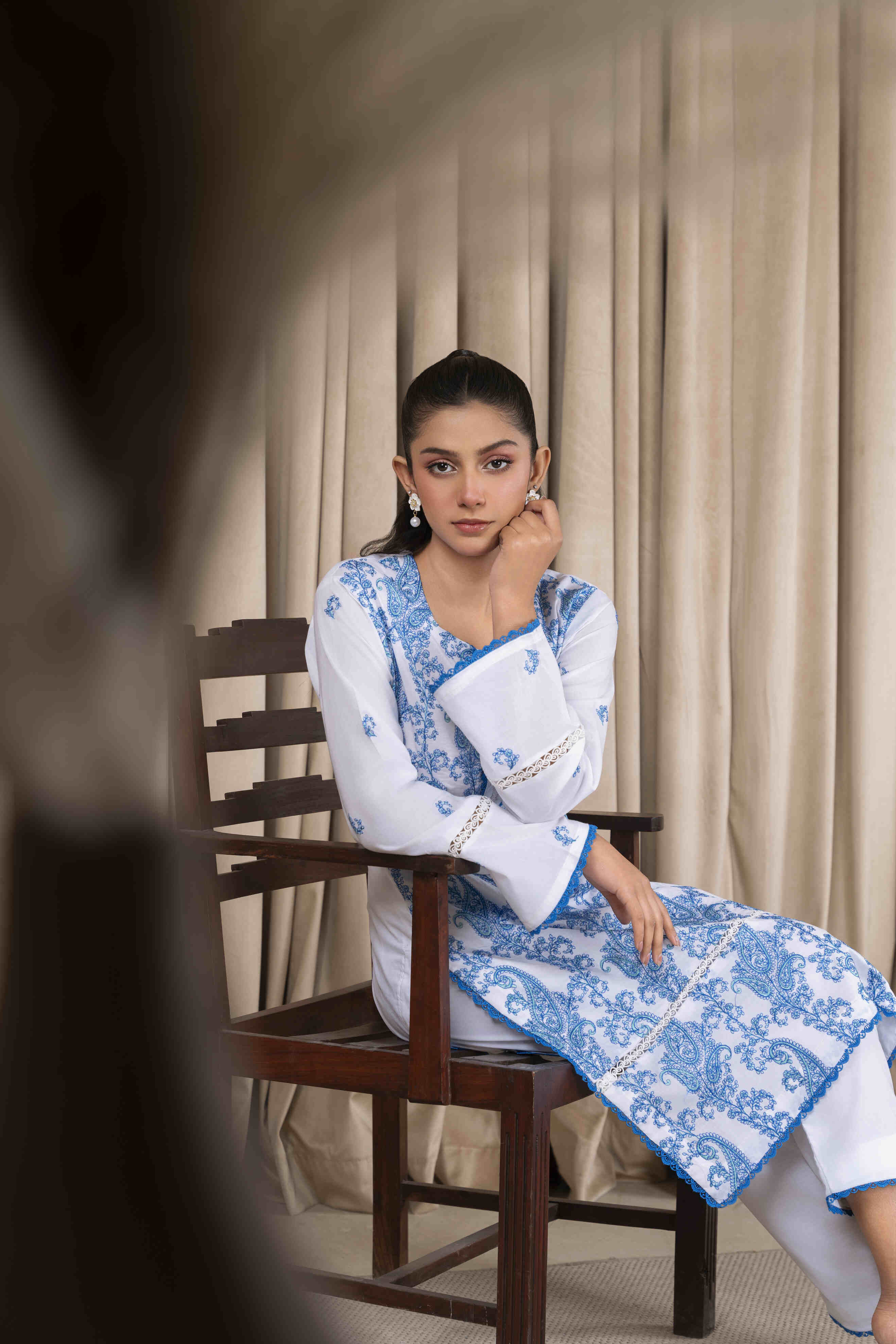 White-4 Embroidered Lawn