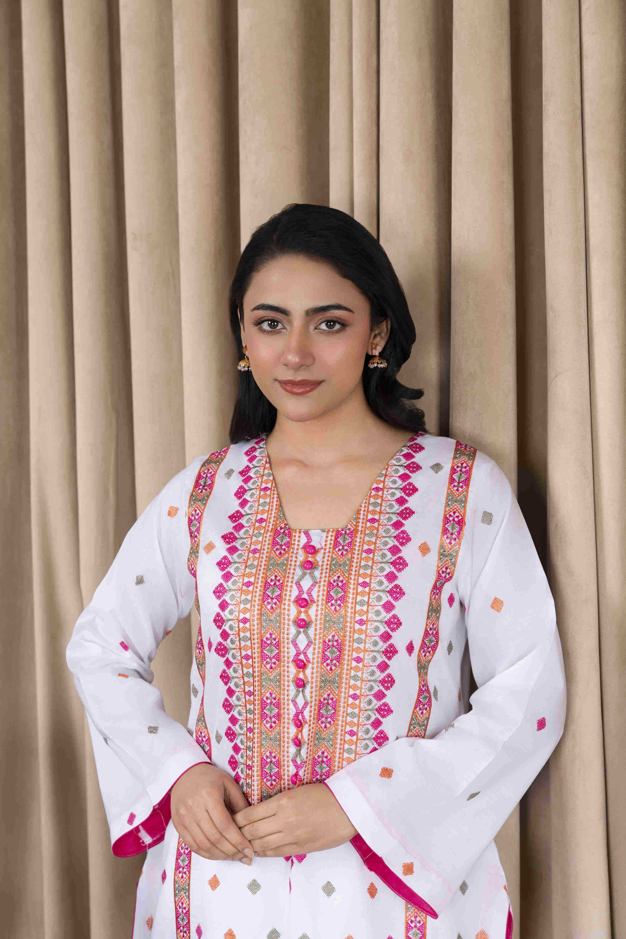 White-5 Embroidered Lawn