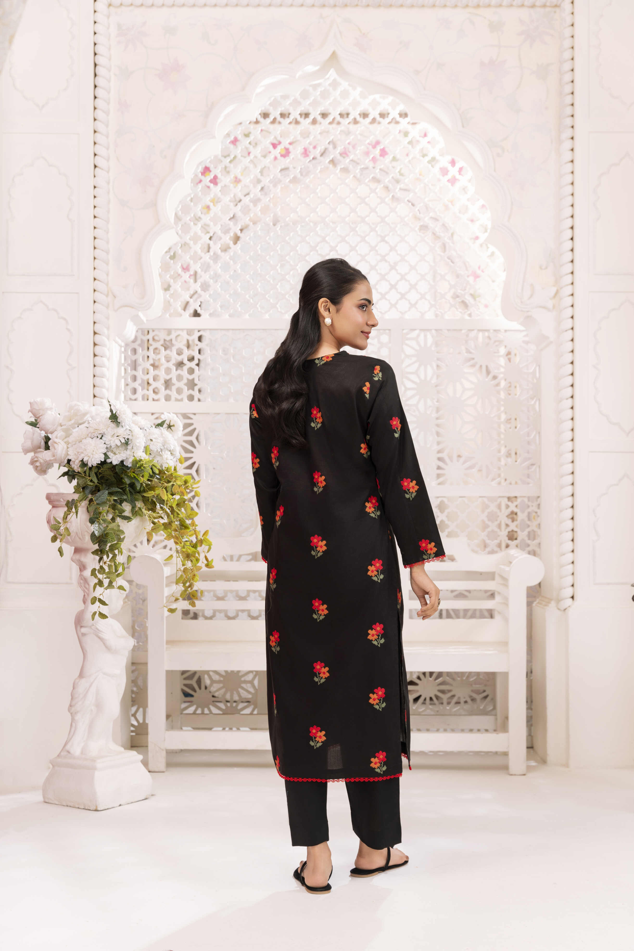 Black 2 Skin Embroidered Lawn