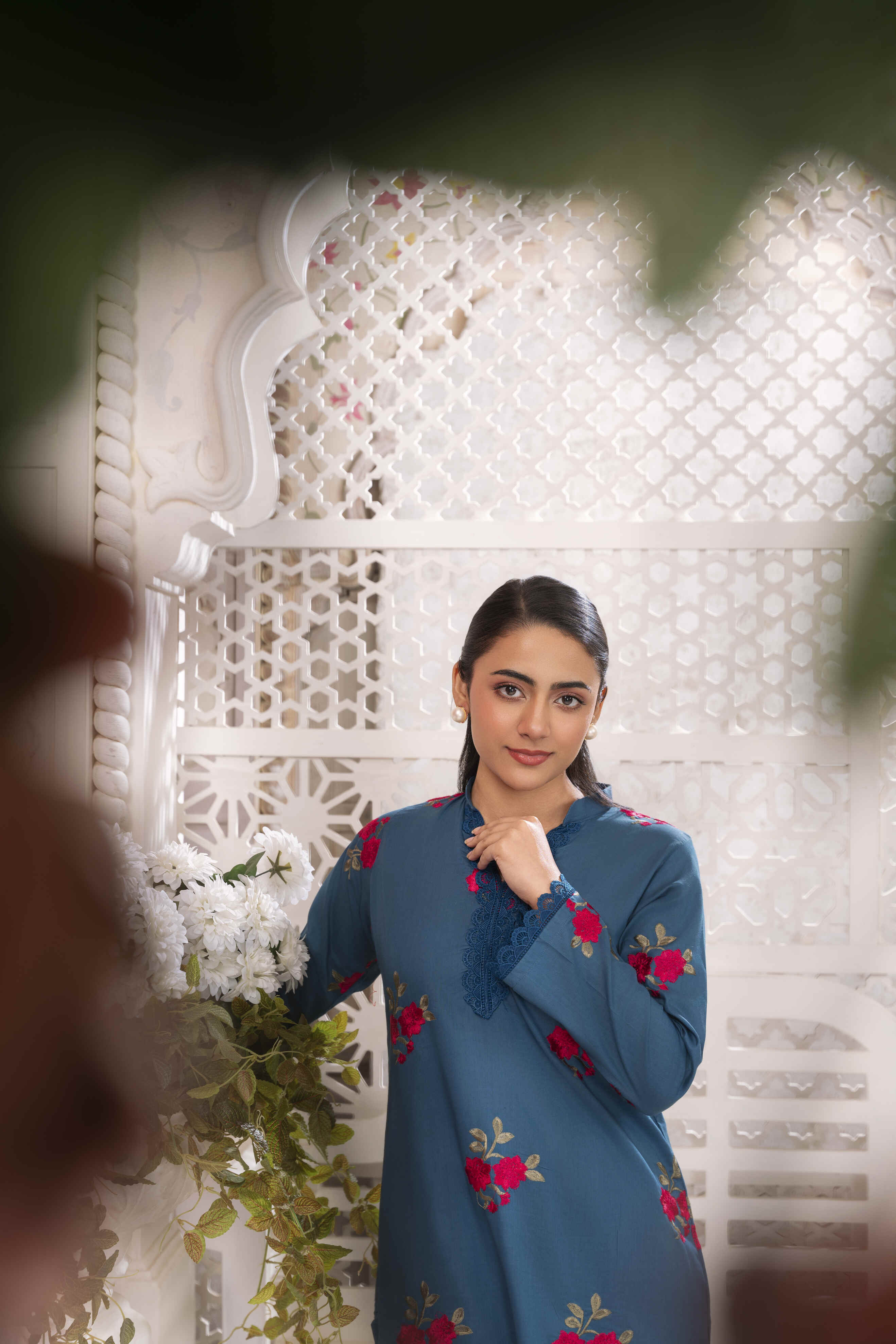 Blue 2 Skin Embroidered Lawn