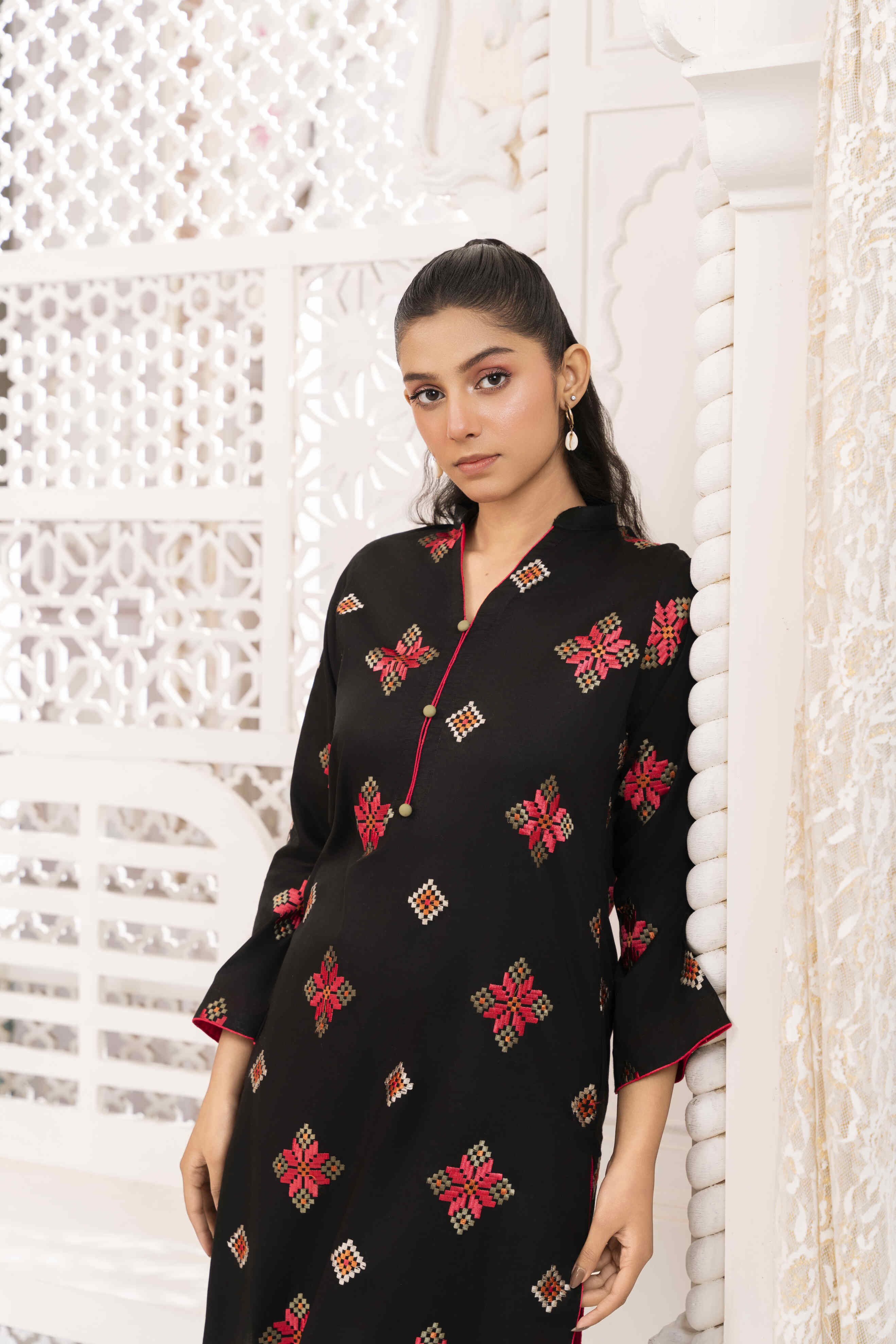 Black 3 Embroidered Lawn